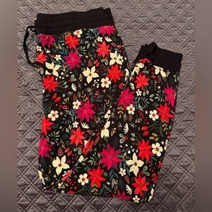 Little Sleepies Merry Berry Poinsettia Joggers